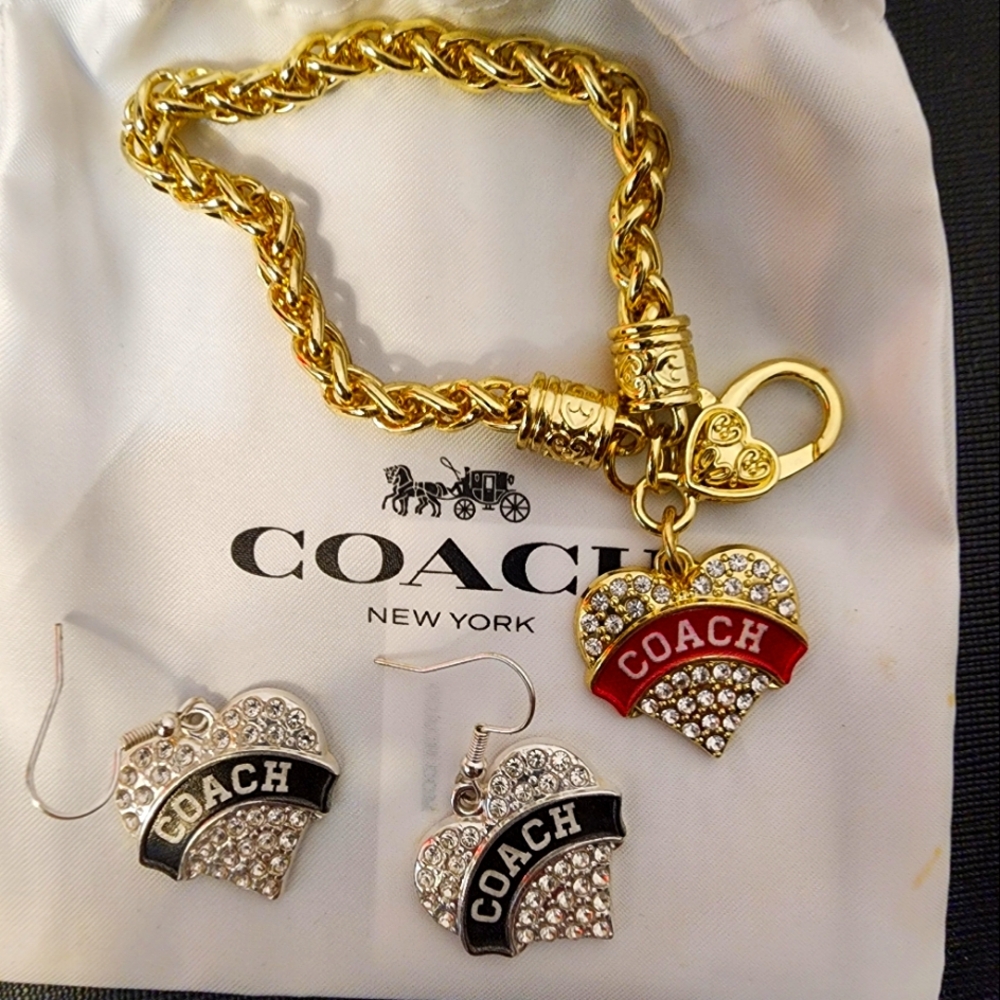 New Coach1" bracelet and Coach earrings 😍 /